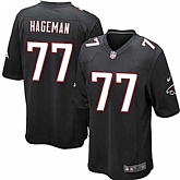 Nike Men & Women & Youth Falcons #77 Hageman Black Team Color Game Jersey,baseball caps,new era cap wholesale,wholesale hats